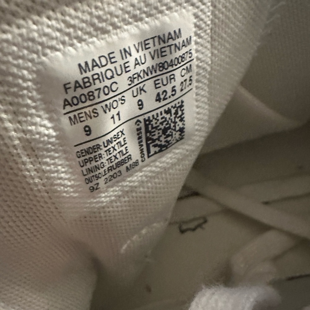 Converse Women's Black and White Platform Sneakers - Picture 3 of 5